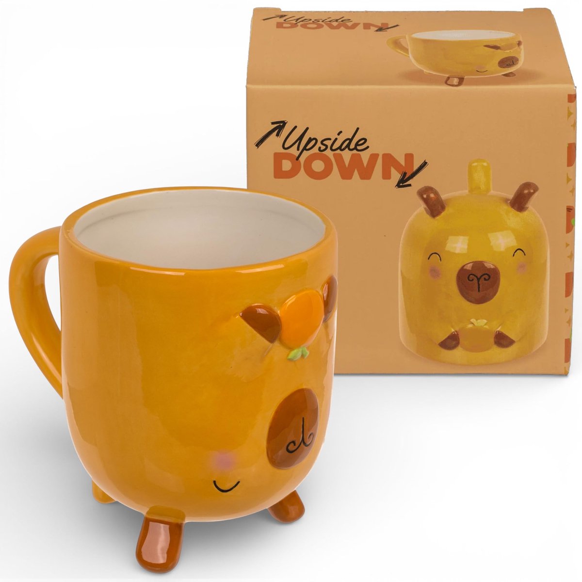 Dailygoods - Grappige Omgekeerde Koffiemok van Keramiek, 500 ml Capaciteit