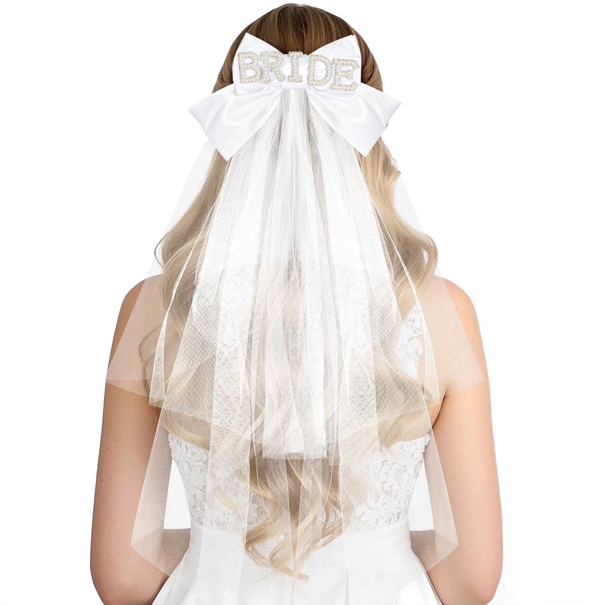 Dailygoods - Elegante Bruids Sluier met Kam van Tule voor Bruid