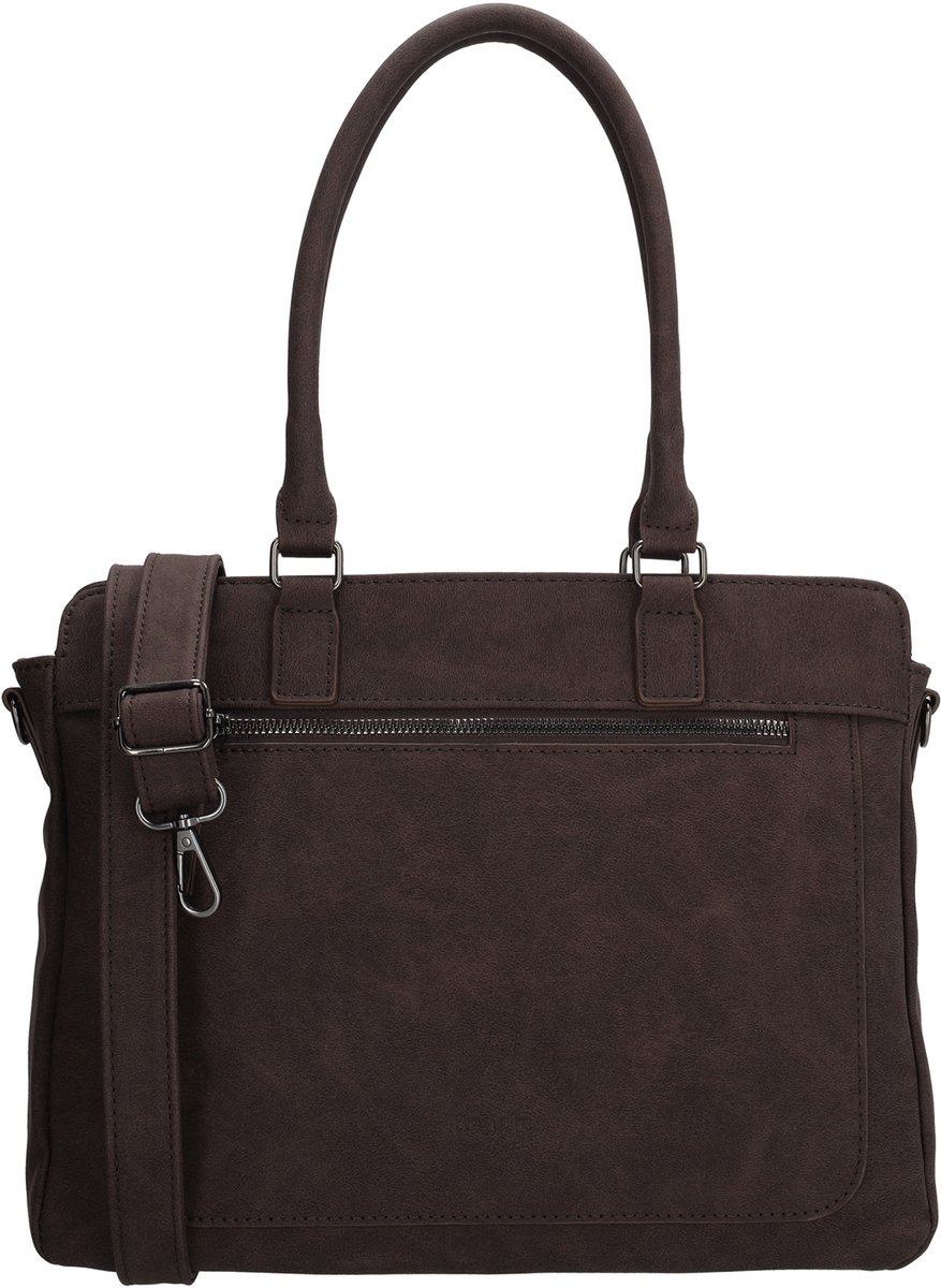 Beagles Cambrils Schoudertas - Shopper - Ritsvak - Dames - Crossbody - Tote Bag - Dames Tas - Donkerbruin