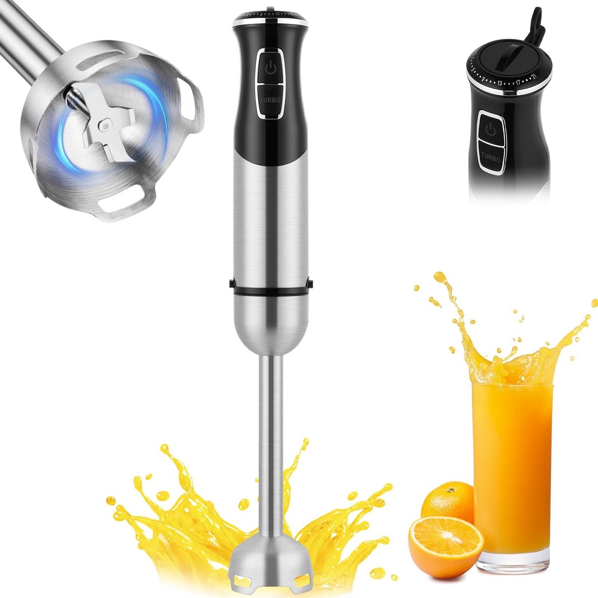 Dailygoods - Elektrische Staafmixer met 1000 W en 21 Snelheden