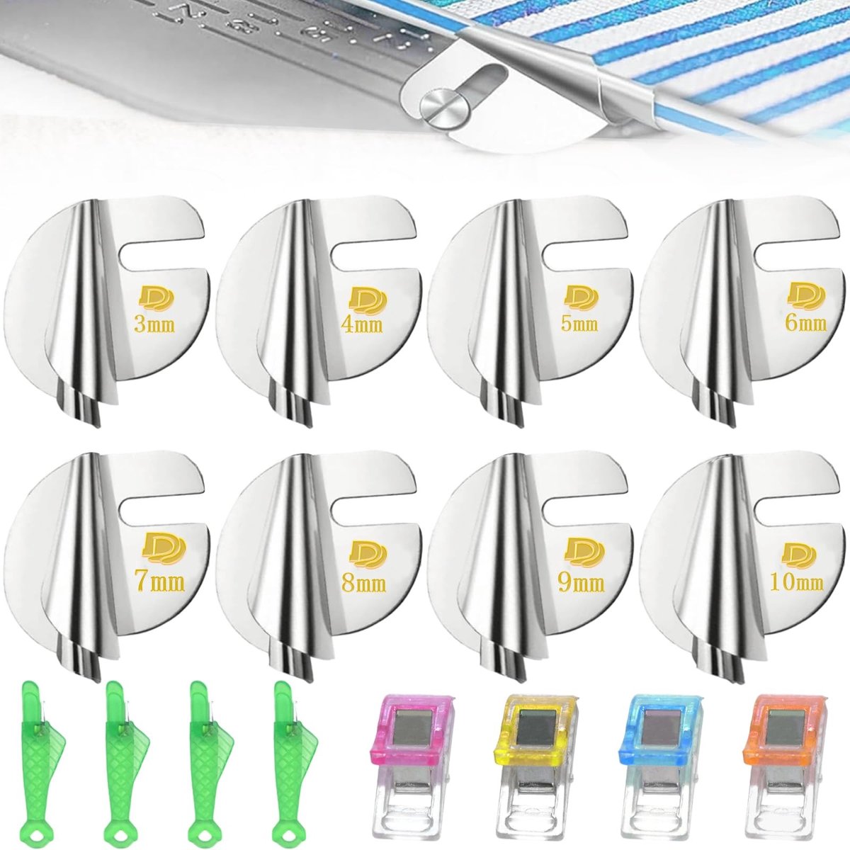 Dailygoods - Set van 8 Rolzoomvoeten voor Naaimachine