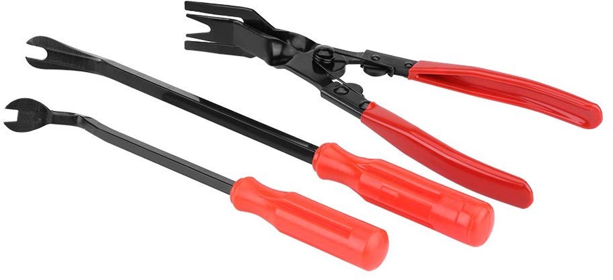Dailygoods - Dailygoody - Klinknagels Verwijderaar - Klinknageltang - 3-delige set - Kunststof - Trim Clip Tang - Geschikt voor autodeurbekleding - Model nfpd...