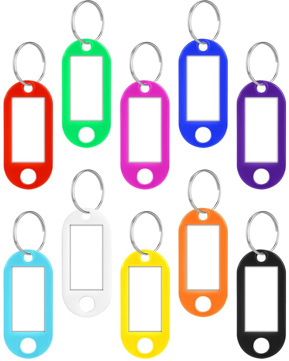 Dailygoods - Cosensi - Dailygoods - 10 Stuks Beschrijfbare Sleutelborden met Verwisselbare Etiketten
