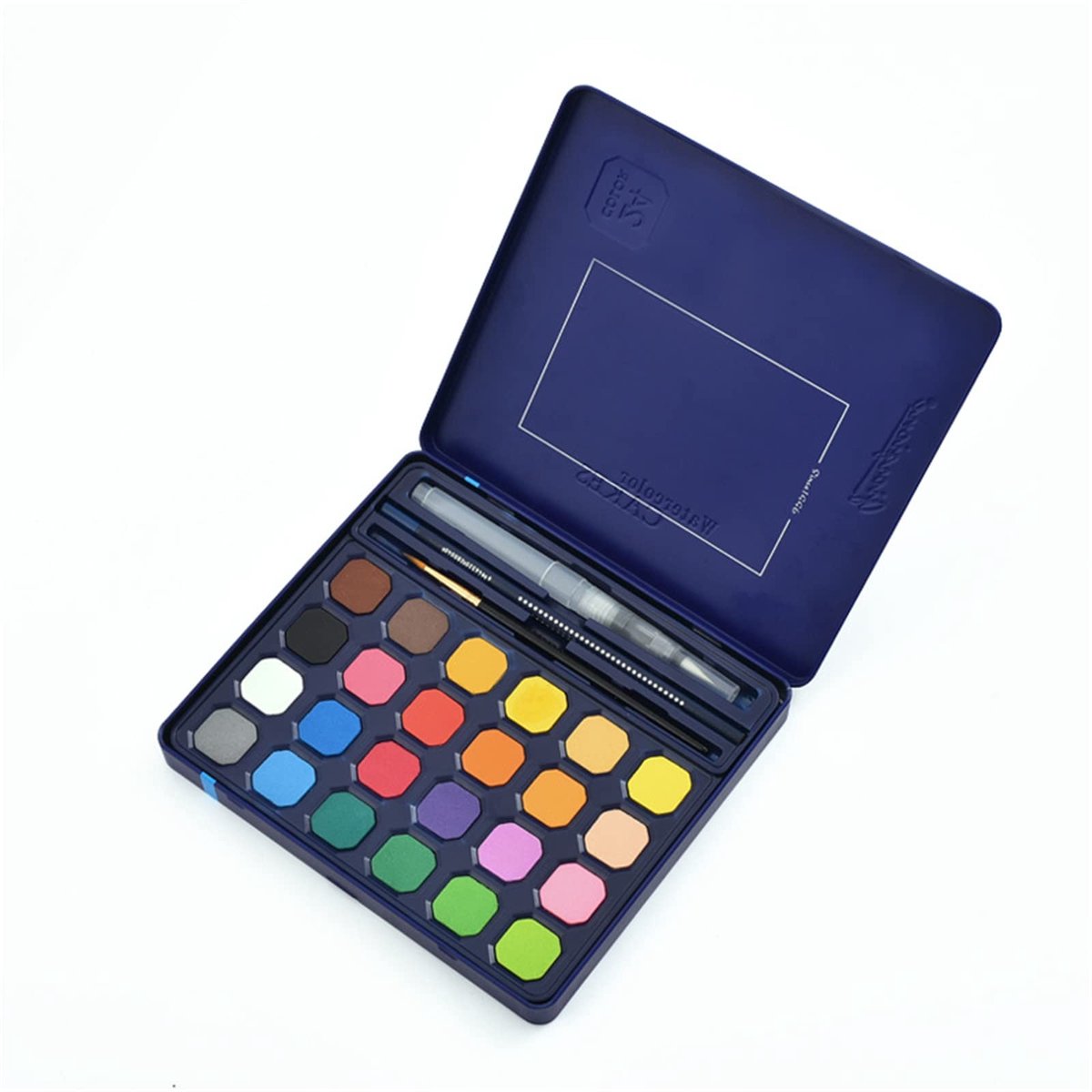Dailygoods - Dailygoody - 24 kleuren aquarel verf set - levendige waterkleuren - lichtgewicht en draagbaar - perfect voor hobbyisten - niet giftig - ideaal vo