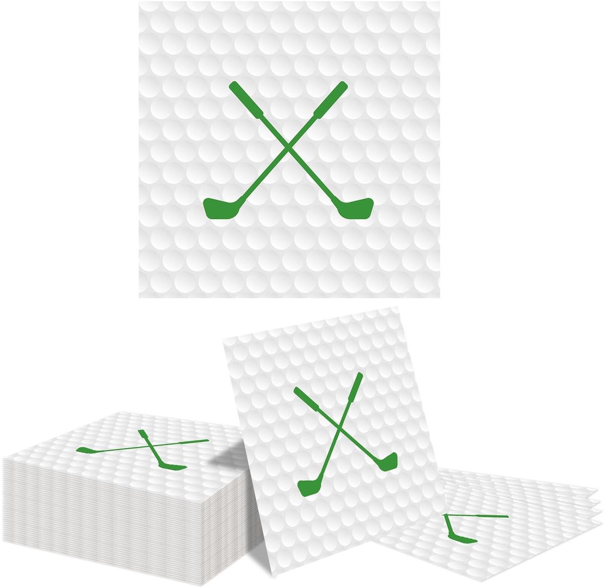 Dailygoods- Servetten 40 Stukken - Papieren Servetten - Cocktail Servetten - Wegwerp Servetten - Golf Design - 33 x 33 cm - Feestservetten