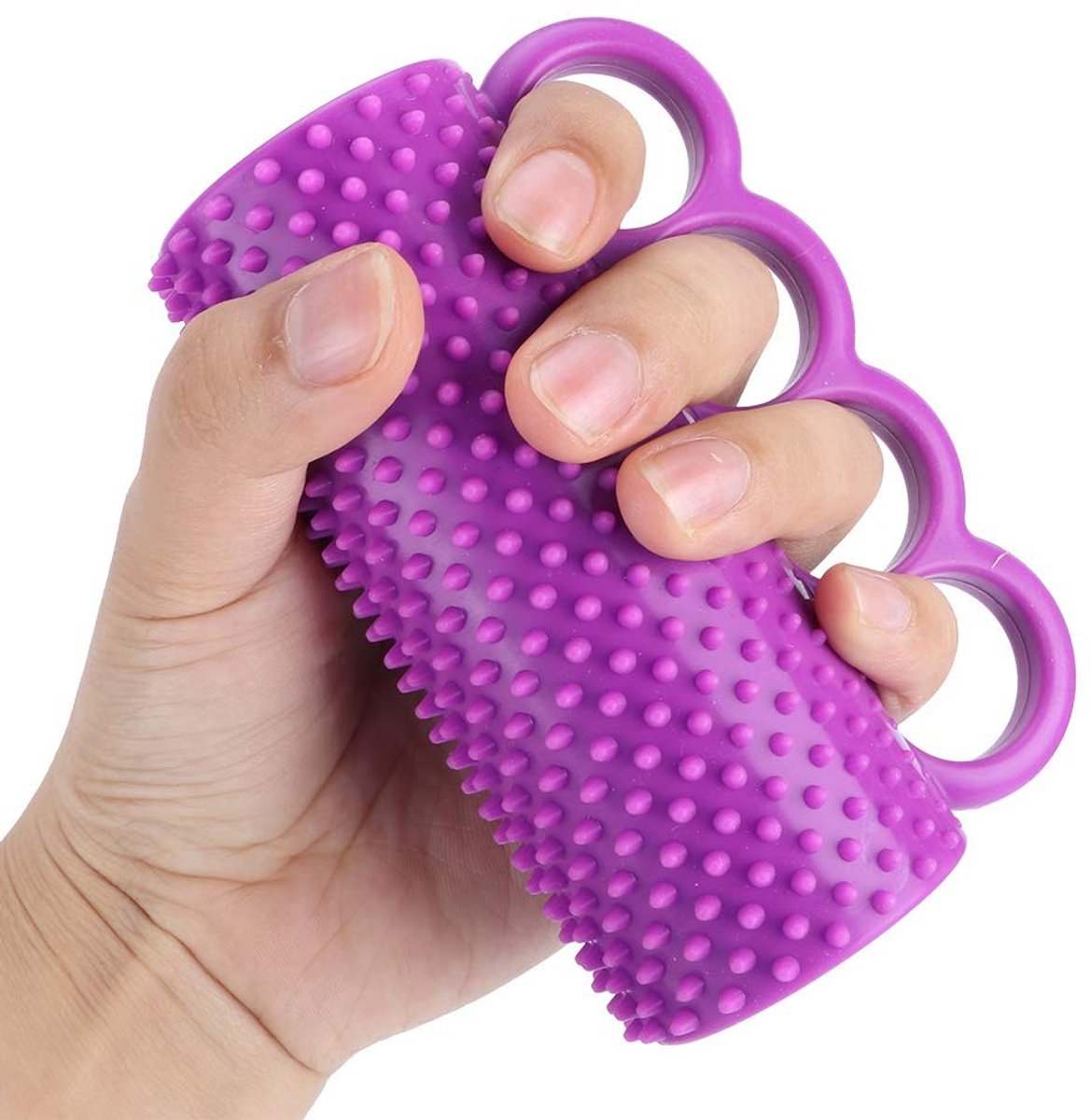 Dailygoods - Dailygoody - Handgreep Sportbal - Handtraining Versterker - Ideaal voor Revalidatie - PU 4-vinger - Voor Ouderen - Geschikt voor Hemiplegie