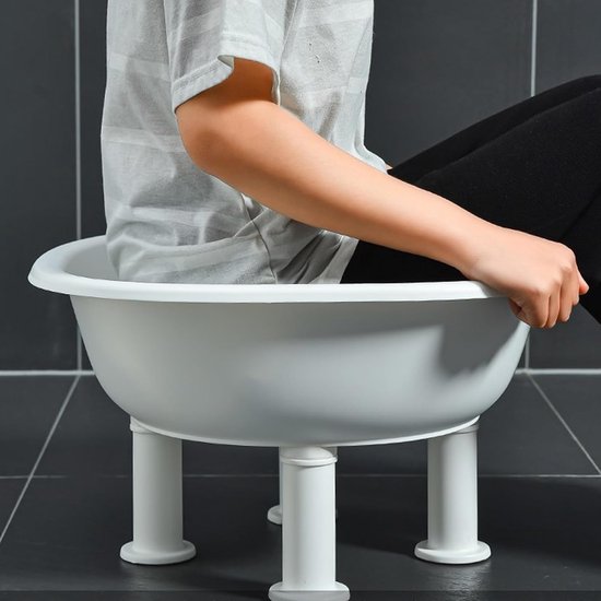 Badzitje Verzorging - Zitbad Aambeien - Comfortabel Baden - Antislip Stabiliteit - Inklapbaar Ontwerp - Wit — afbeelding 4