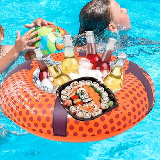 Opblaasbare Cooler - IJsemmer Bar - Feestelijke Drankjes Koelen - Drijvend Ontwerp - 64 x 64 cm - Sportbal — afbeelding 2