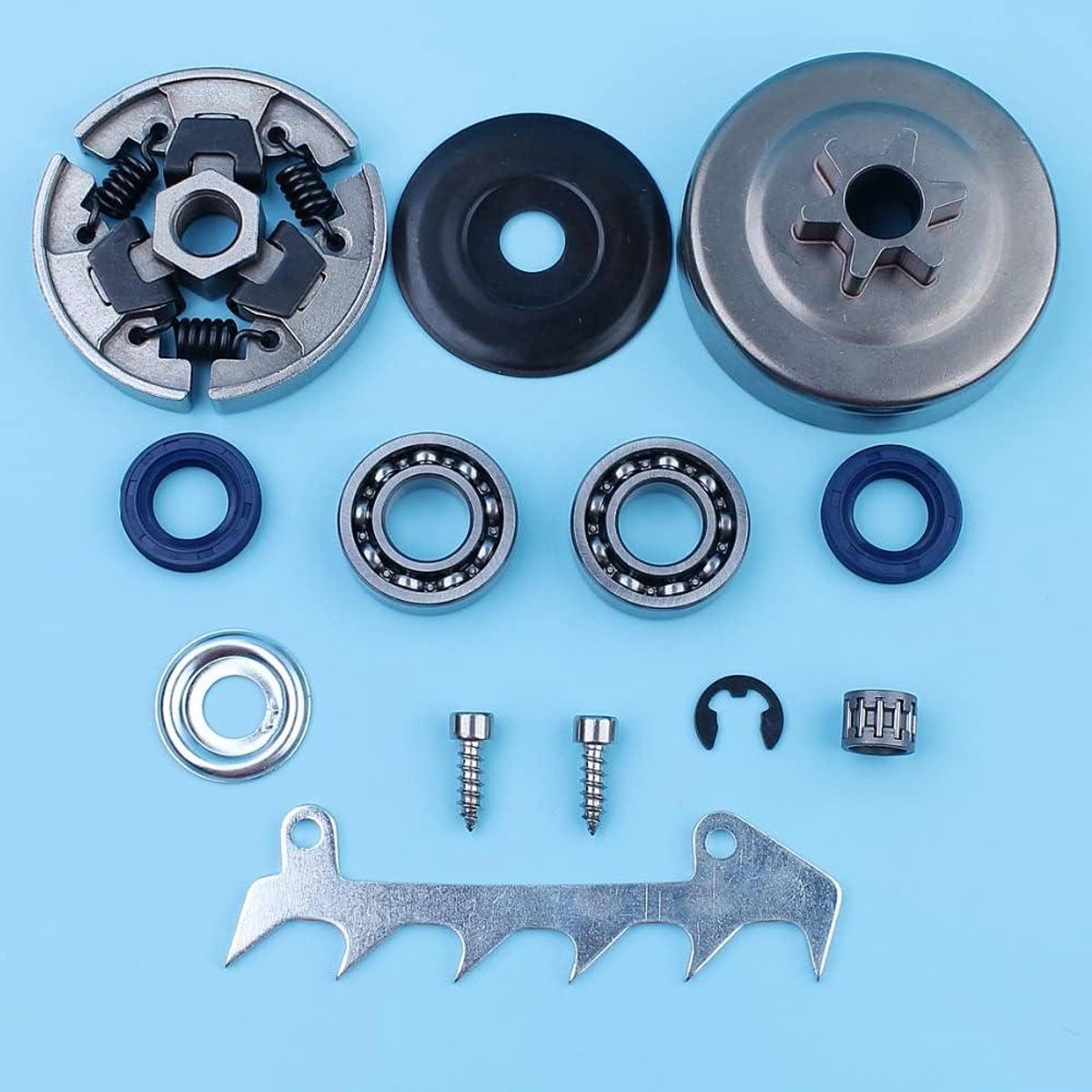 Kettingzaag Onderdelen - Reparatieset Motorzaag - Onderhoud Buitenapparatuur - Hoge Hardheid Materiaal - 3/8 Inch - Zilverkleurig