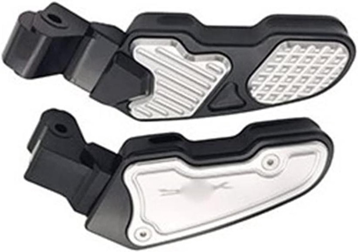 Motorfiets Voetsteunen - Passagierssteunen Achter - Comfortabel Rijden - CNC Aluminium Constructie - 1.65 kg - Zwart