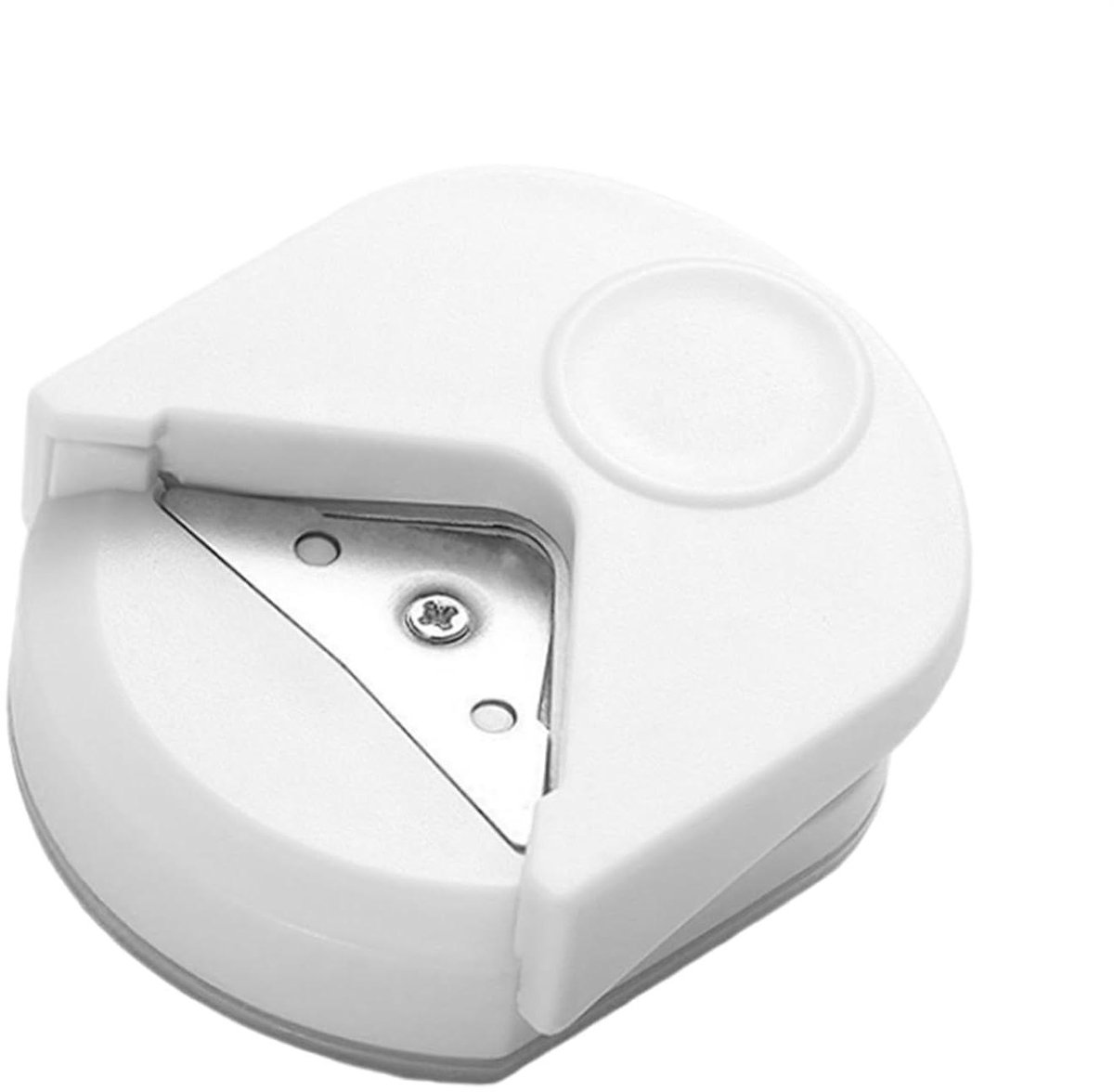 Papierafronder - Kantensnijder Pons - Hobbyprojecten Kaarten Maken - Geïntegreerde Afvalbak - 4 mm Radius - Wit