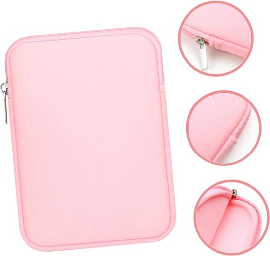 Lezerstas Beschermhoes - E-reader Tas - Reizen en Opbergen - Stevige Ritssluiting - 17x12.5x2cm - Roze — afbeelding 5