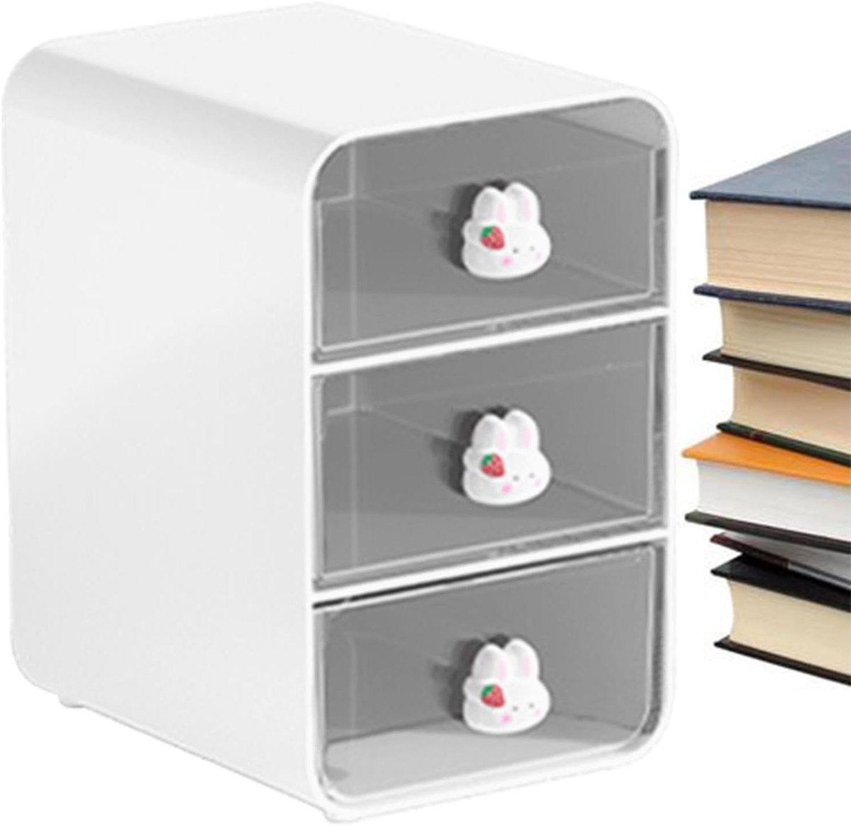 Lade Organizer - Opbergdoos Bureau - Werkplek Netjes - Gestapeld Ontwerp - 13.4cm Hoog - Wit