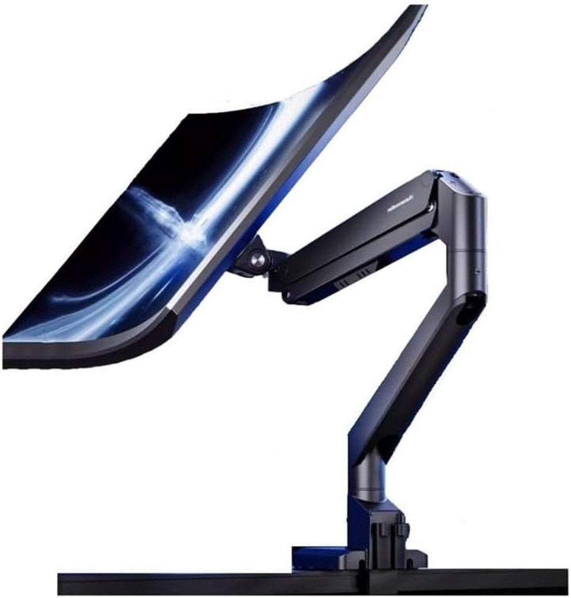 Monitor Arm - Gasveer Beugel - Ergonomisch Werken - Volledig Verstelbaar - 17-32 Inch - Zwart