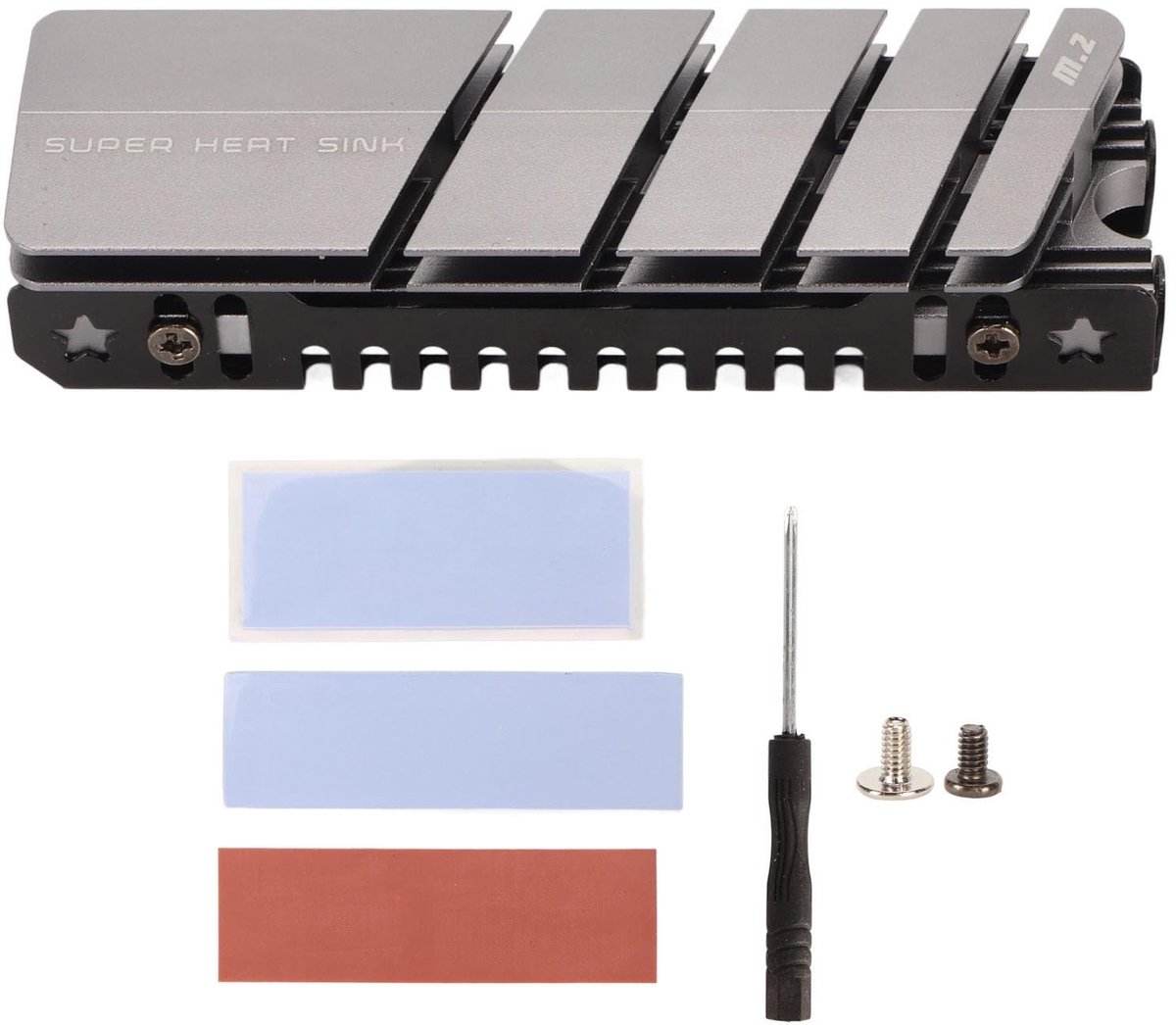 M.2 NVMe SSD Koeler Heatsink voor 2280 - Aluminium Passieve Koeling