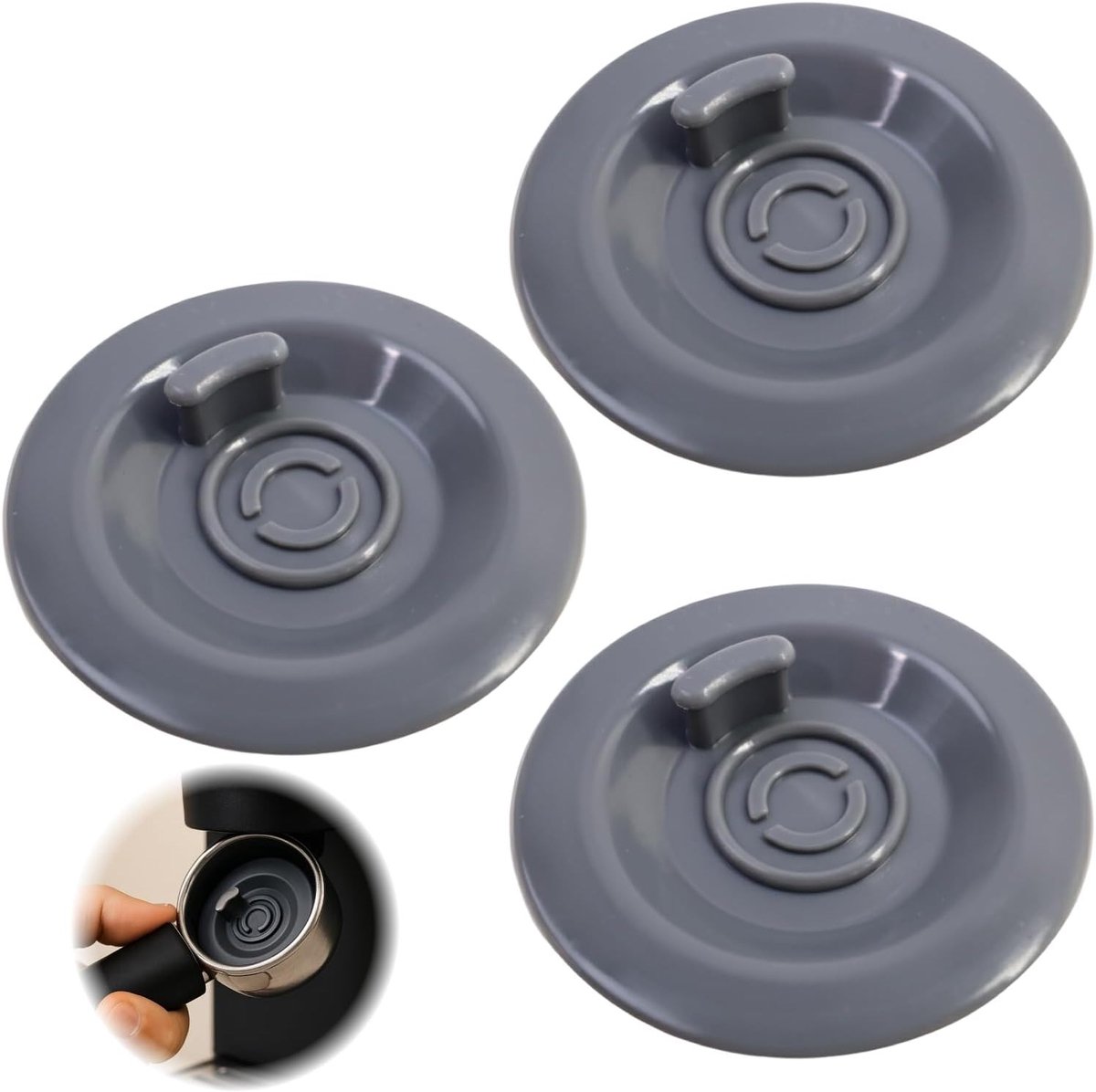 Reinigingsschijven voor Portafilter Machines - 3 Stuks Herbruikbare Silicone Accessoires voor Grondige Espresso en Koffiemachine Onderhoud