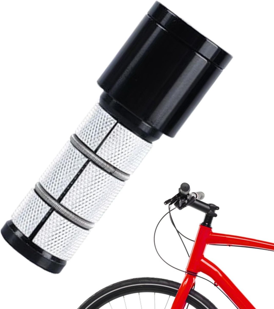 Fietsstuurverhoger - Vorkverlenging stuur - Comfortabel fietsen - Ergonomisch ontwerp - 28.6 mm vorkbuis - Zilver