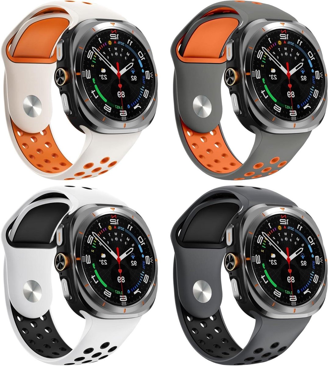 Horlogeband - Reservebandje - Smartwatch Dragen - Verstelbare Lengte - 47 mm - Meerkleurig