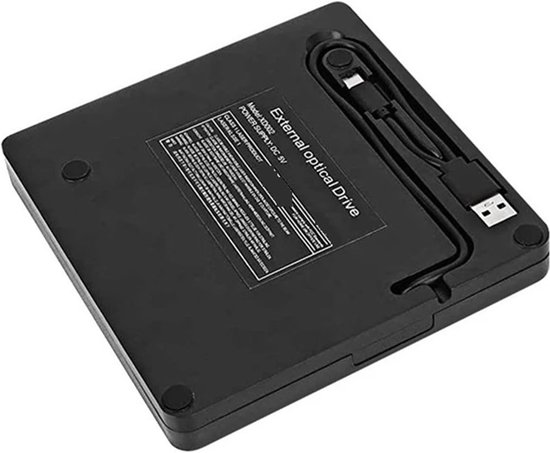 Externe Dvd Brander - Mobiele Recorder - Bestanden Archiveren - Dubbele Interface - 14 cm - Zwart — afbeelding 2