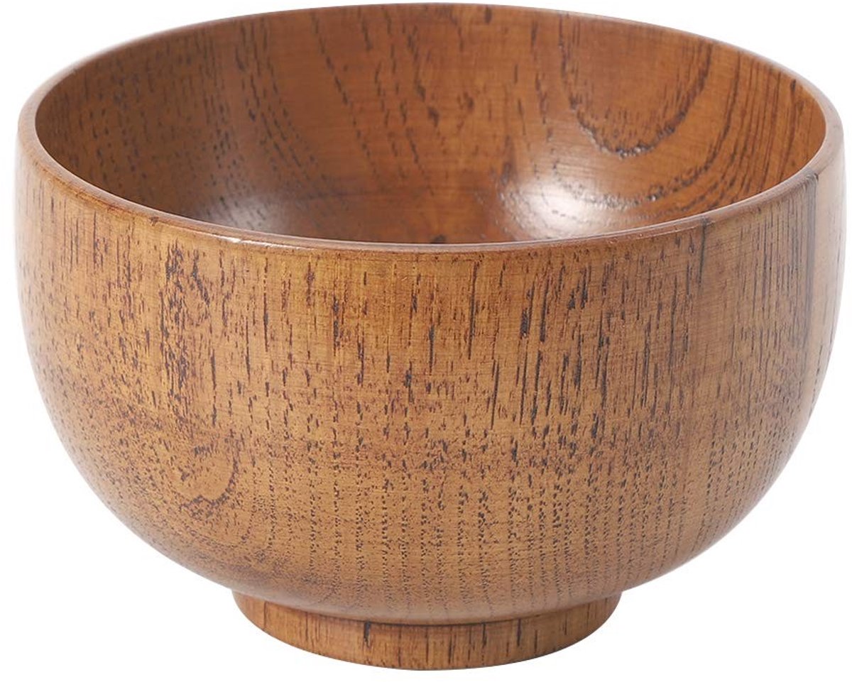 Dailygoods - Innovra - Houten Slakom voor Soep en Snacks, 11cm