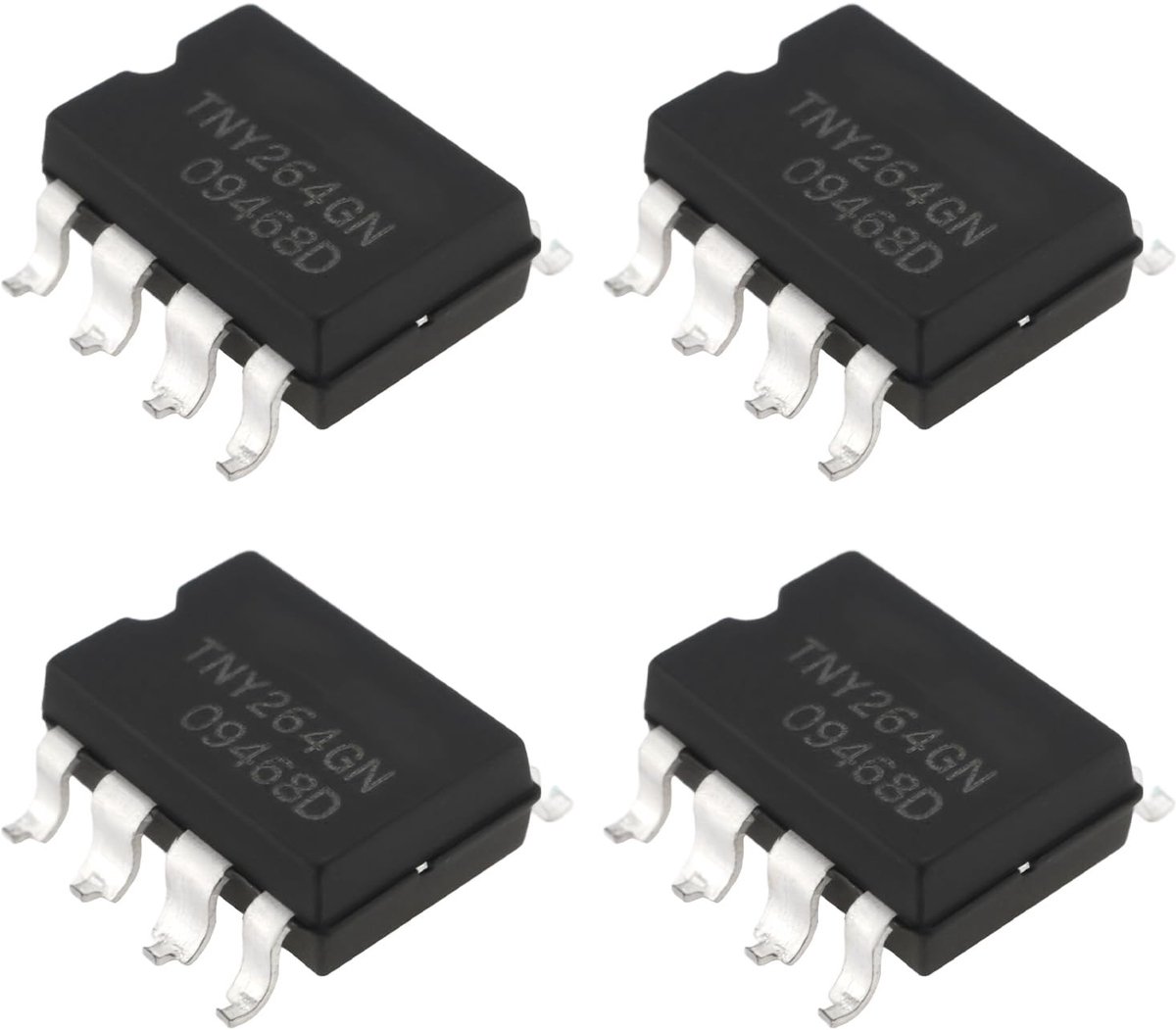 Dailygoods - Dailygoody - 4 Stks Schakelaar Power SMD-8B - Compact Ontwerp - Zwart - Off-Line Schakelaar - Regler - Voor Consumentenelektronica