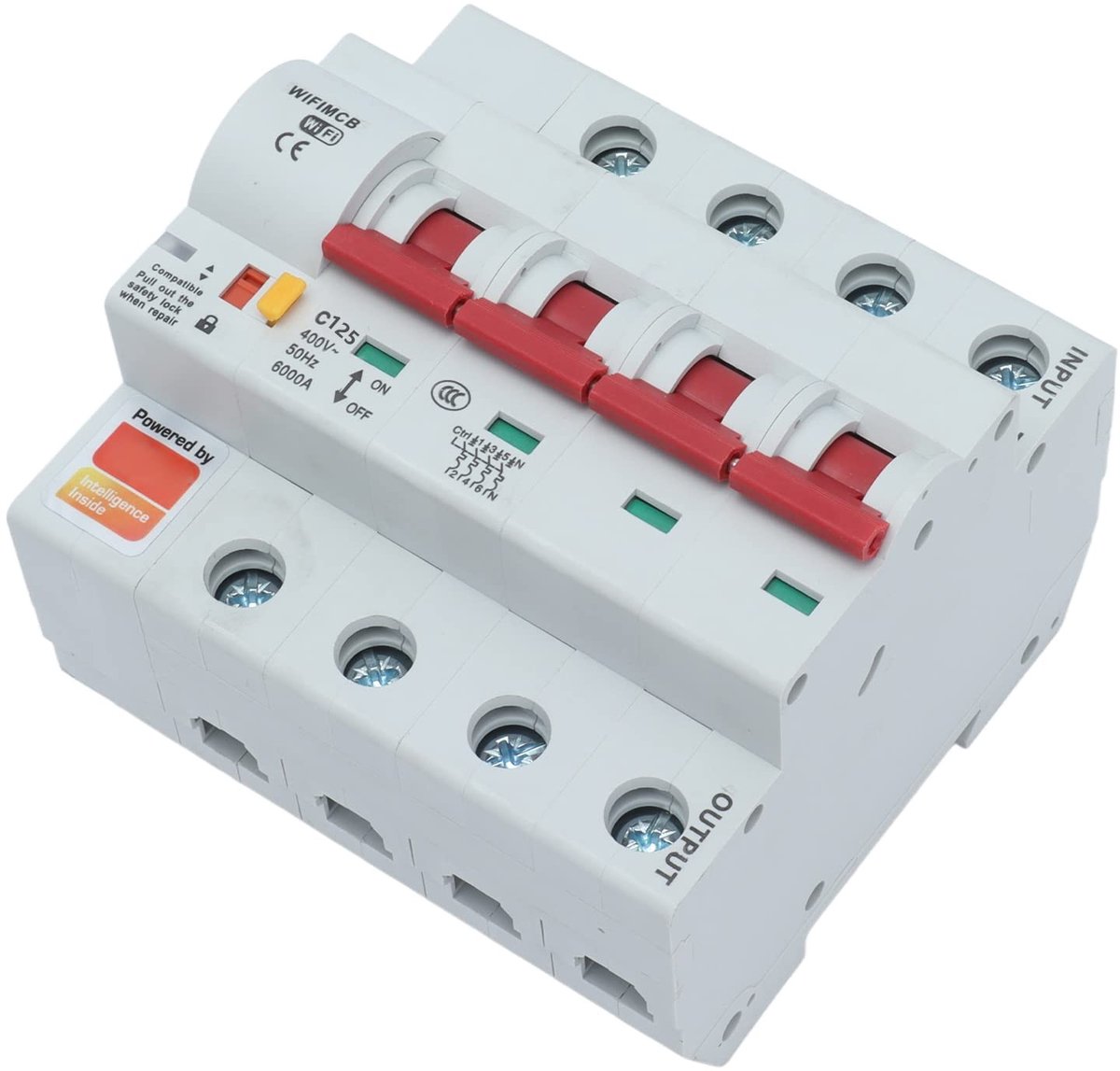 Dailygoods - Dailygoody - Circuit Breaker Smart WiFi - Slimme 4P 125A met afstandsbediening - Voor thuisgebruik - Betrouwbare beveiliging - Eenvoudige installatie ...