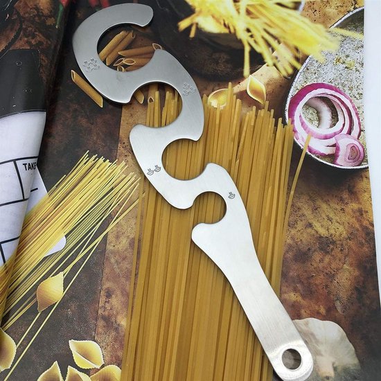 Dailygoods - Innovra - Dailygoody - Stainless Steel Spaghetti Meter - Perfecte Portiecontrole voor Pasta, 4 Maten, Duurzaam en Handig — afbeelding 5