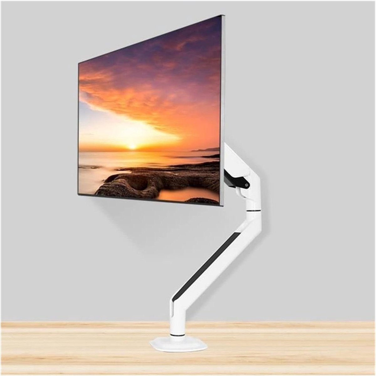 Monitor Arm - Bureau Standaard - Werkplek Optimalisatie - Gasveer Verstelbaar - 17-32 inch - Wit