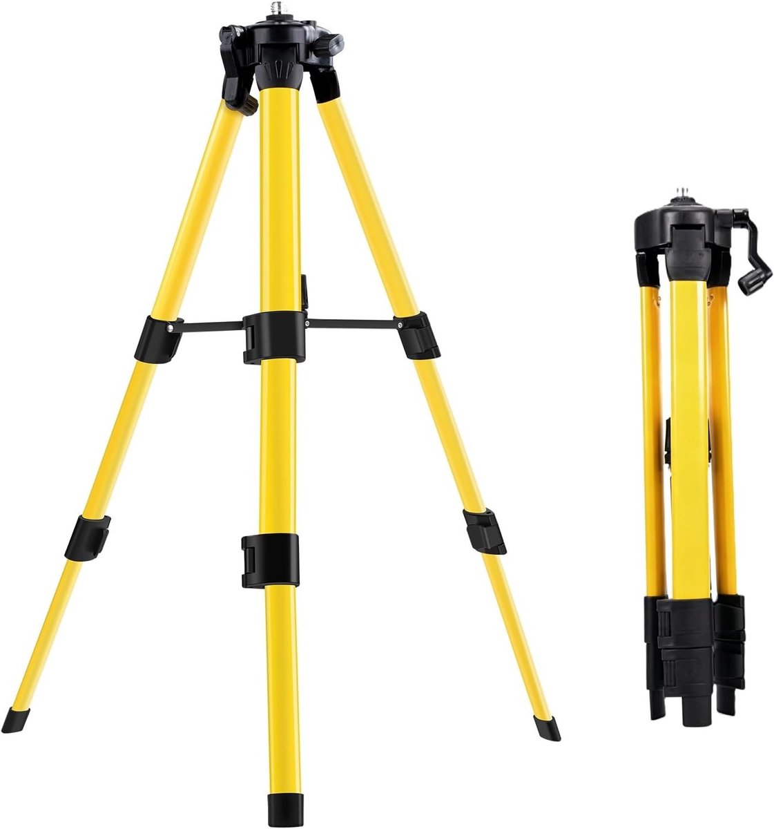 Verstelbare 100cm Statief voor Lasermeetapparatuur, Ideaal voor Nivelleren en Bouwprojecten, 5/8 inch Draad, Stevig en Duurzaam Statief