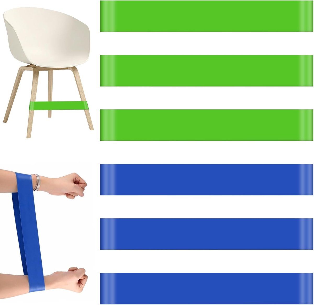 KARZO 6 Stuks Kids Stretch Stoelbanden Kids Stoelband met Sensorische ADHD Autisme Stoelriem Concentratie Stoelbanden voor Thuis School Verbetert Concentratie