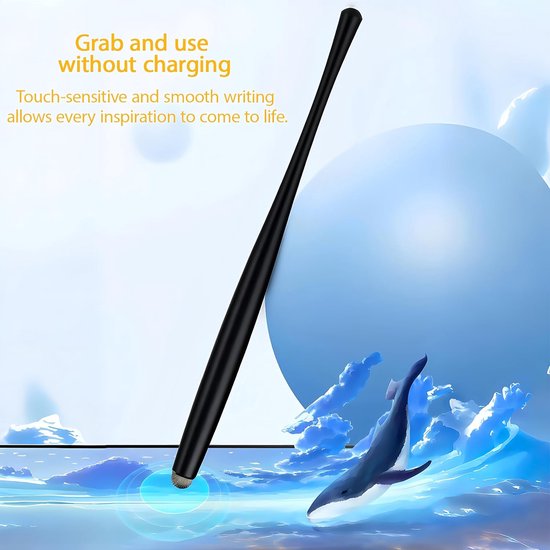 KARZO Nauwkeurige touchscreen pen voor schermen, set van 2 pennen met 4 vervangtips, compatibel met iPad, iPhone, Samsung, Huawei, Surface en anderen, ideaal voor tekenen en navigatie — afbeelding 3