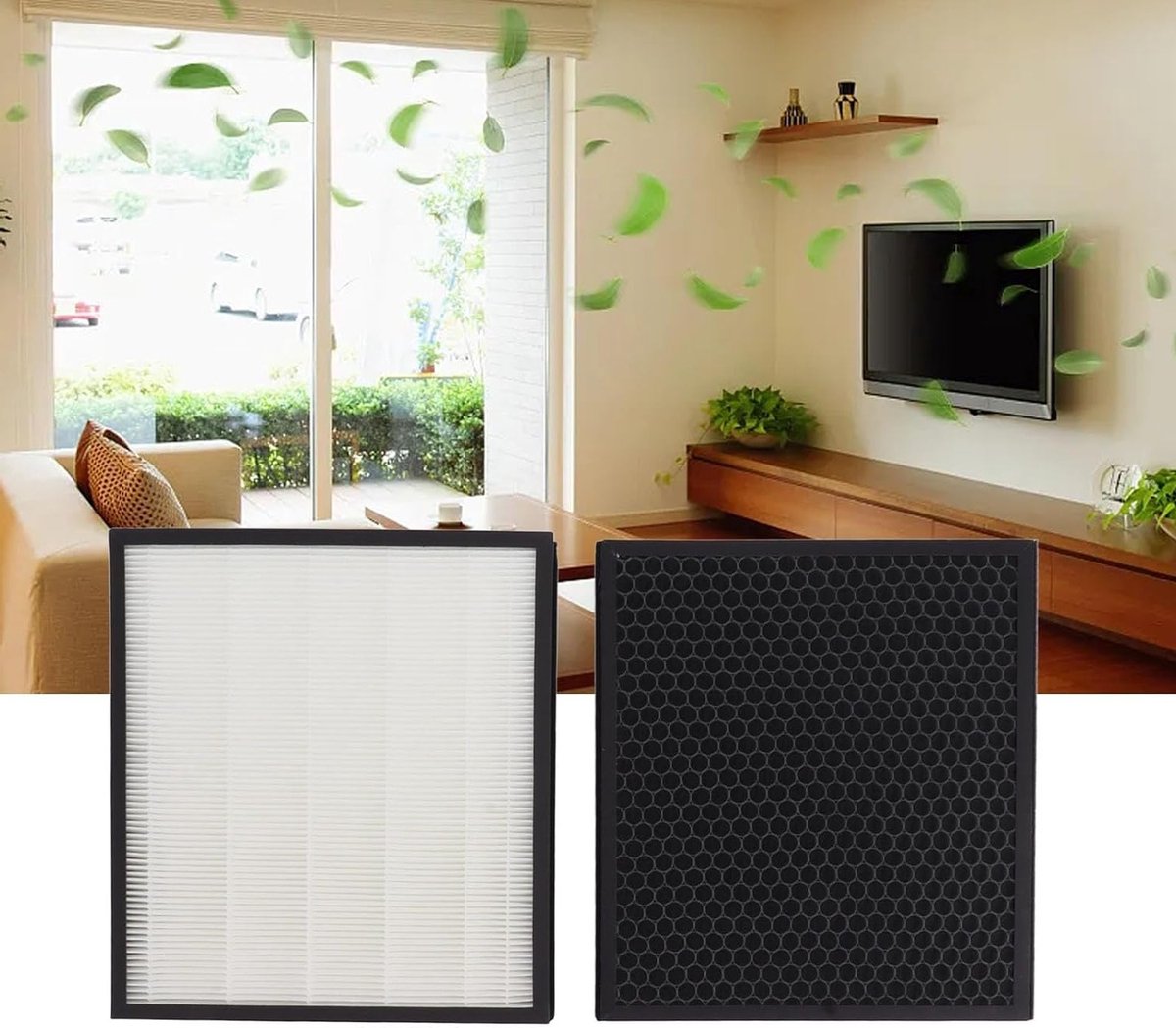 HEPA Luchtfilter met Actieve Koolstof voor Air Purifiers, Vervangingsfilter voor Stof, Huisdierenharen en Hoge Efficiëntie — afbeelding 4