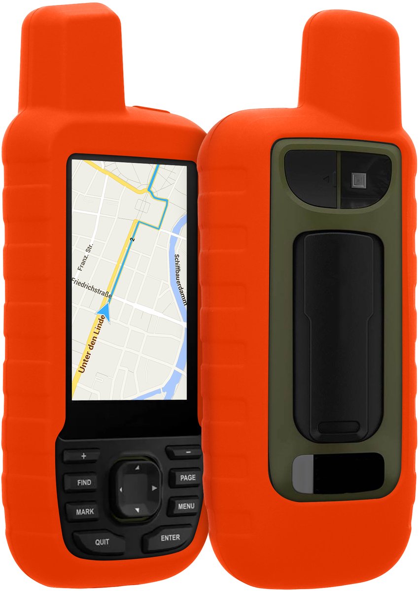 kwmobile Hoesje geschikt voor Garmin GPSMAP 66sr / GPSMAP 67 - Beschermhoes voor handheld GPS - Back cover in oranje