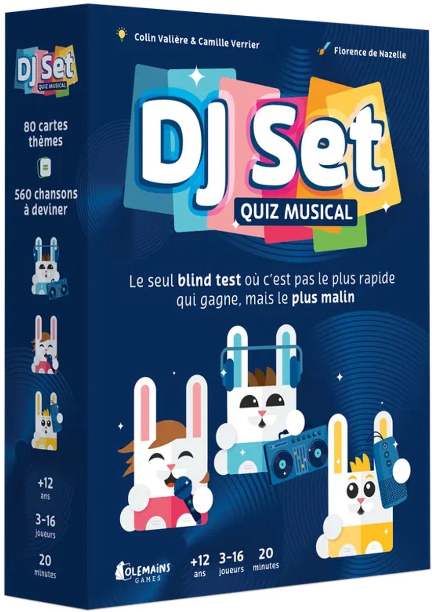 DJ SET - GERONIMO GAMES - QUIZ MUSICAL - VERSION FR - 80 THEMES - PARTY GAME