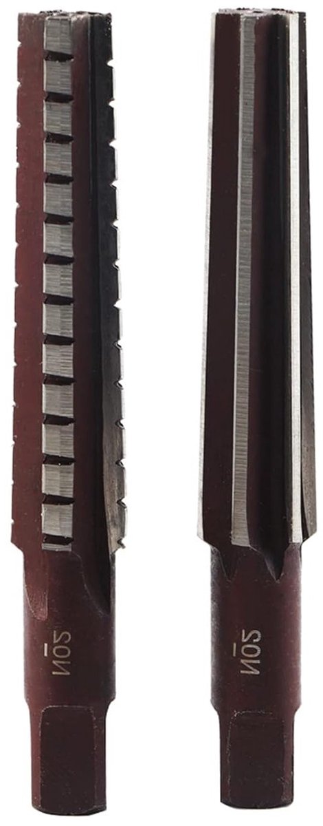 Morseconus Ruimer Set - Metaalbewerking Gereedschap - Precisie Bewerking - Koolstofstaal Constructie - MT2# 2 Stuks - Zilver
