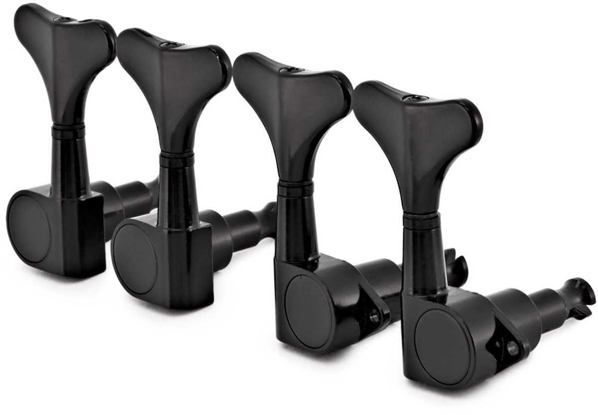Guitarworks Mini Stemmechanieken voor Basgitaren, 2-in-Line, Zwart