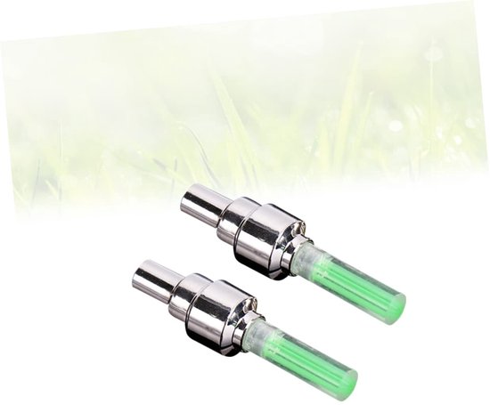 Led Ventieldopjes - Fietslampjes Wielverlichting - Zichtbaarheid Vergroten - Waterdicht Krasbestendig - 6.3 x 1.8 x 1.8 cm - Groen — afbeelding 2