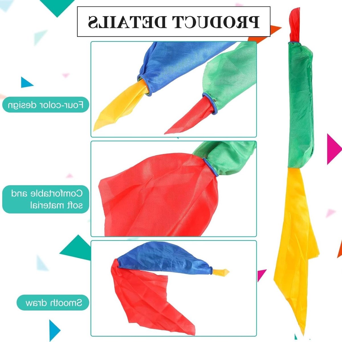 Set van 2 Magische Kleurveranderende Sjaals - Ideaal voor Straatmagie, Feestjes en Kindervoorstellingen - Blauw, Geel, Rood, Groen, Verkleinbare Accessoires voor Magiërs