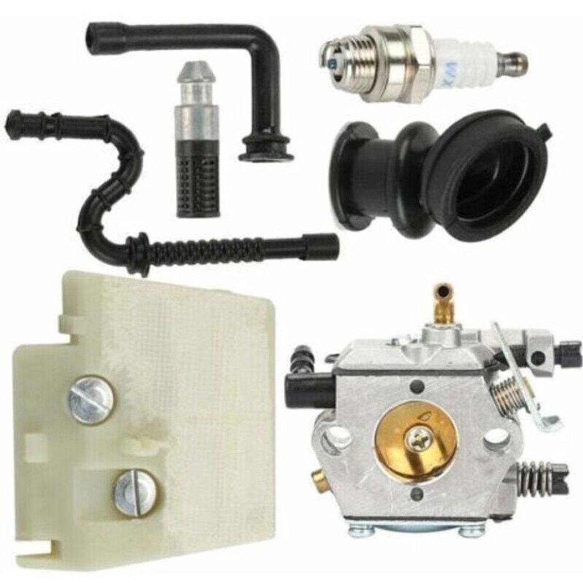 Carburateurrevisiesets geschikt voor Stihl 026, MS260, MS240 en 240 modellen, geschikt geschikt voor Walbro WT-194 carburateurs, bougies en luchtfilters.