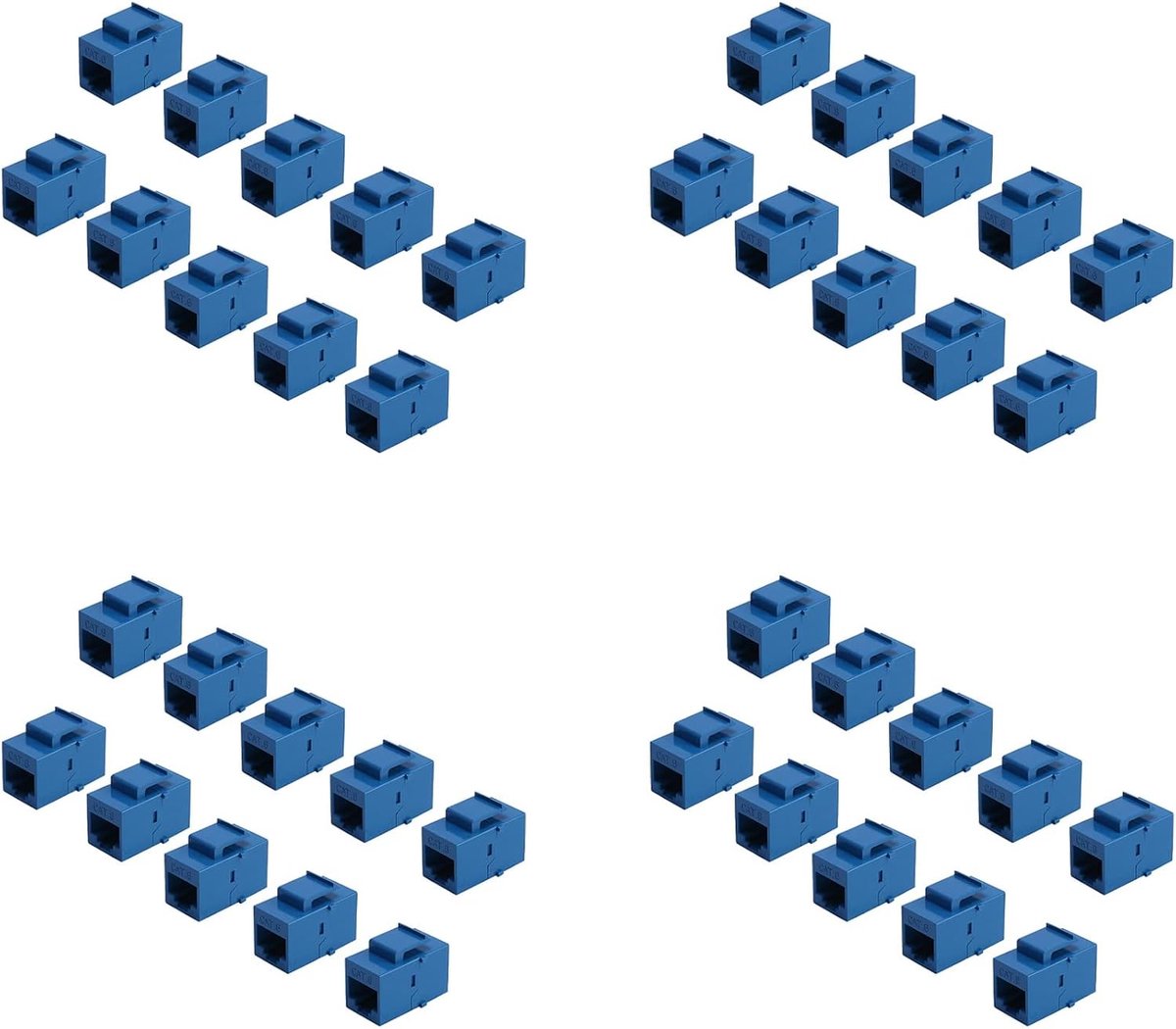 Netwerk Verlengstuk - Ethernet Koppelaar - Kabel Verlengen - 40 Stuks Set - Cat6 Standaard - Blauw