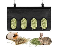 Hangsysteem voor Hooi met 4 Openingen, Automatische Hooiopslag voor Kleine Huisdieren zoals Cavia's en Hamsters