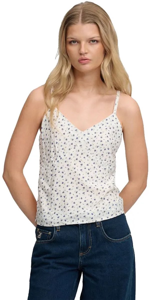 Superdry Katoenen camitopje Dames Tops Wit