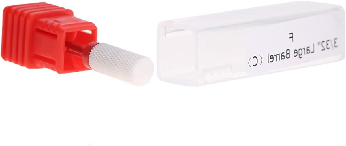 Professionele Keramische Nagelfrees Tips voor Manicure en Pedicure, Inclusief Display Basis en Rood Hoofd