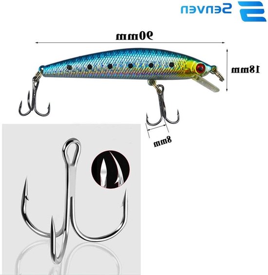 Kunstmatige Minnow Vislures - Set van 8 Stuks, Ecologisch Zacht Plastic, Rvs Haak, 102x18mm, 8g, Ideaal voor Zoet- en Zoutwater Visserij — afbeelding 5