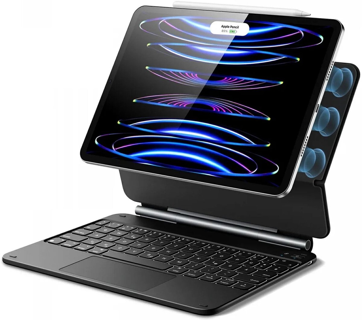 ESR Toetsenbord Hoes Hoes Geschikt voor Apple iPad Air 11 (2024/2025/2026)/Air 10.9 (2022/2020)/Pro 11 (2022/2021/2020/2018) - Rebound Magnetic Keyboard Book Case - Zwart