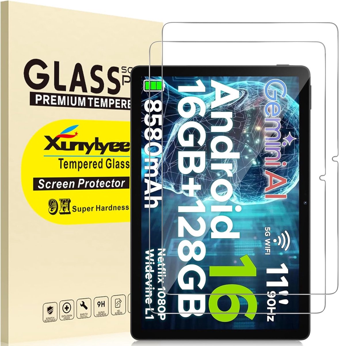 Tabletscherm Bescherming - Gehard Glas - Tabletbescherming - Krasbestendig Ontwerp - 11 Inch - Transparant