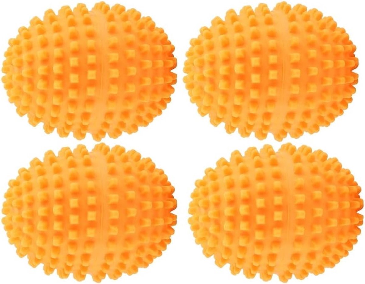 Droger Ballen Set Wasmachine Hulpmiddelen Kleding Drogen Herbruikbaar PVC Materiaal 8.2x6.2cm Oranje