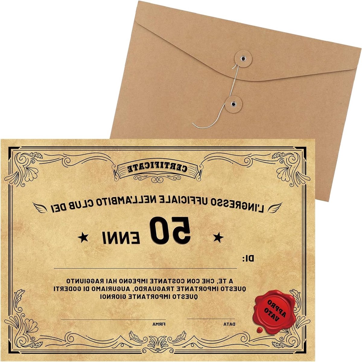 Verjaardagskaart voor het jaar - Leuk cadeau voor diploma, certificaat en verjaardag met grappige teksten