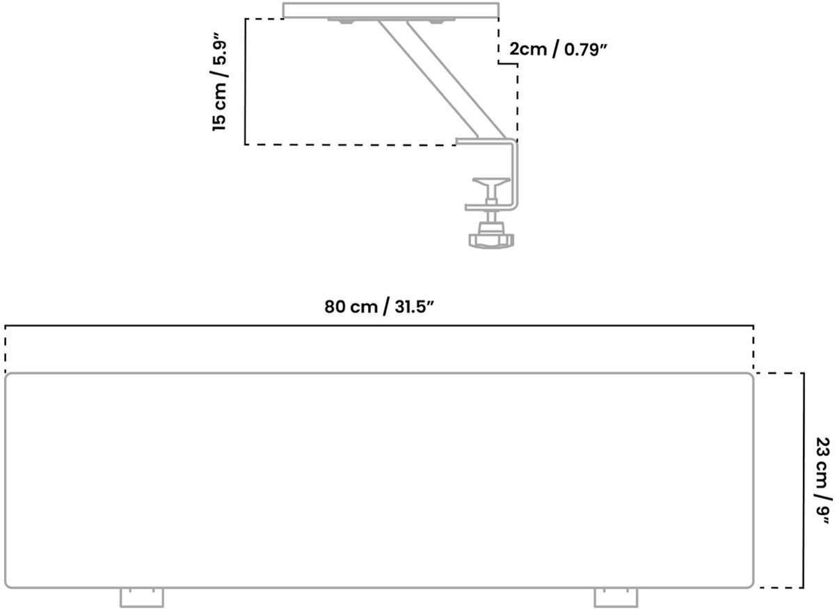 Arozzi Arena Desk Riser Small - Black bevestiging thumbnail 2