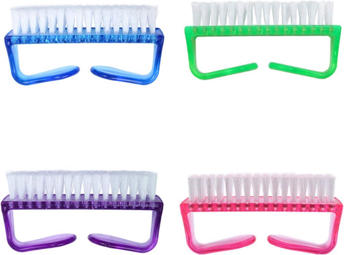 Set van 4 Multifunctionele Nagels, Huid & Schoen Borstels